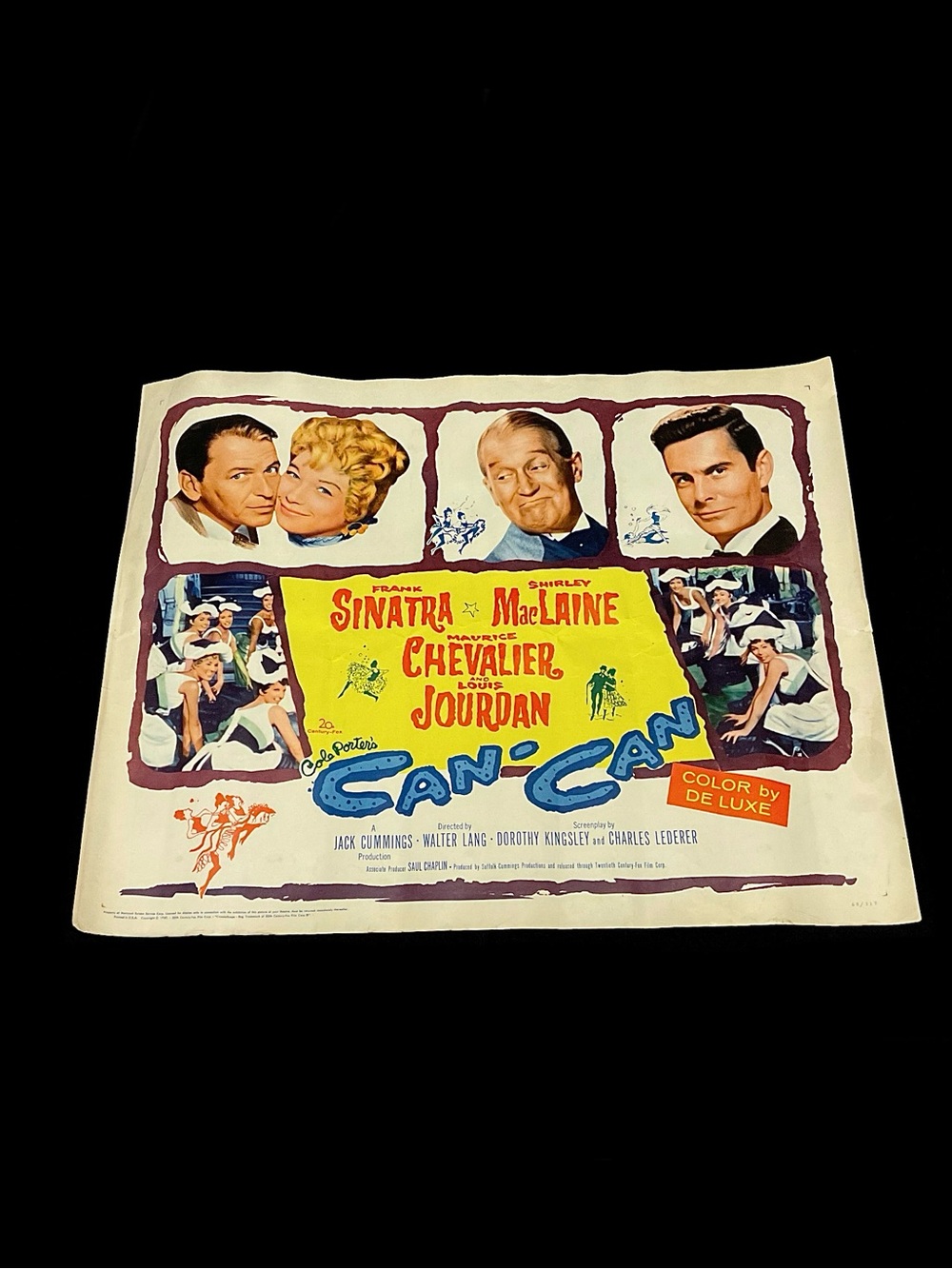 Vintage 1960 Can-Can Movie Poster Starring Frank Sinatra